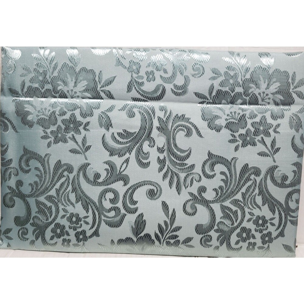 Fabric Tablecloth,52"x70"Rectangle,DAMASK FLOWERS ON MINERAL BLUISH,CHARLOTTE,AL